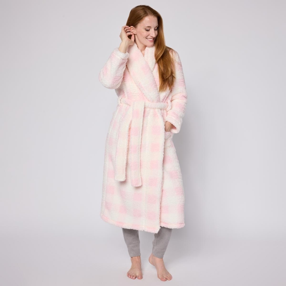 NWOT Comfort Code Pink Cozy Sherpa Knit Robe Sz Small